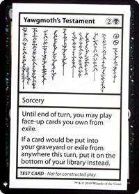 Yawgmoth's Testament, Mystery Booster: Convention Edition Exclusives