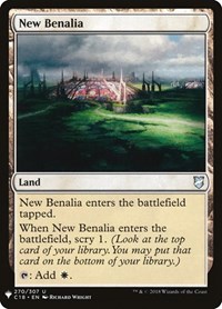 New Benalia, The List Reprints