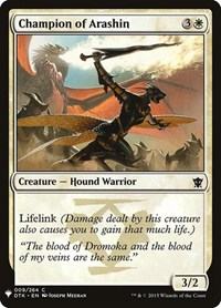 Champion of Arashin, The List Reprints