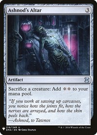 Ashnod's Altar, The List Reprints