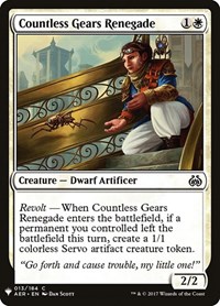 Countless Gears Renegade, The List Reprints
