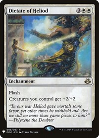 Dictate of Heliod, The List Reprints
