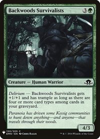 Backwoods Survivalists, The List Reprints