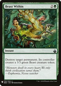Beast Within (BBD), The List Reprints