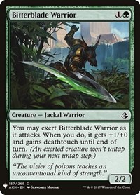Bitterblade Warrior, The List Reprints