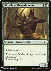 Bitterbow Sharpshooters, The List Reprints