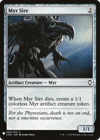 Myr Sire, The List Reprints