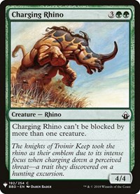 Charging Rhino, The List Reprints