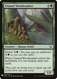 Citanul Woodreaders, The List Reprints