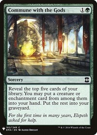Commune with the Gods, The List Reprints