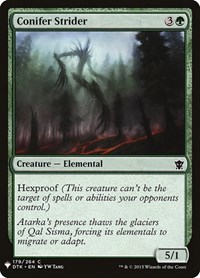 Conifer Strider, The List Reprints