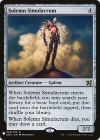 Solemn Simulacrum, The List Reprints