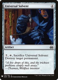 Universal Solvent, The List Reprints