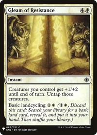 Gleam of Resistance, The List Reprints