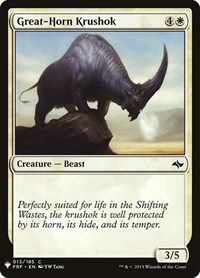 Great-Horn Krushok, The List Reprints
