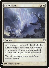 Kor Chant, The List Reprints