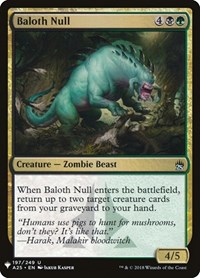 Baloth Null, The List Reprints