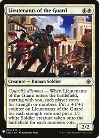 Lieutenants of the Guard, The List Reprints