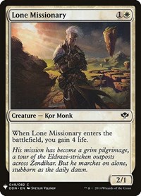 Lone Missionary, The List Reprints