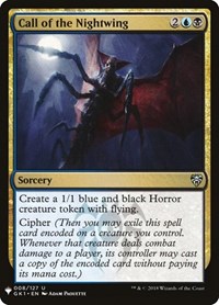 Call of the Nightwing (GK1), The List Reprints