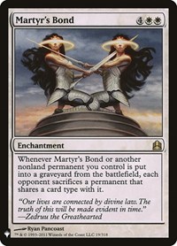 Martyr's Bond, The List Reprints