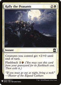 Rally the Peasants, The List Reprints