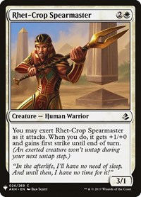 Rhet-Crop Spearmaster, The List Reprints