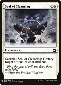 Seal of Cleansing, The List Reprints