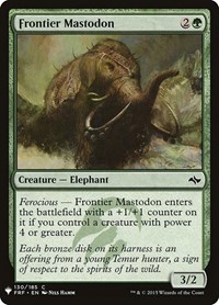 Frontier Mastodon, The List Reprints