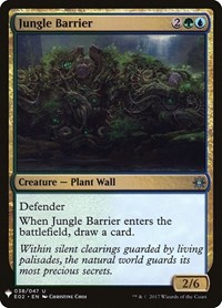Jungle Barrier, The List Reprints