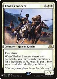 Thalia's Lancers, The List Reprints