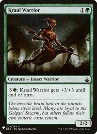 Kraul Warrior, The List Reprints