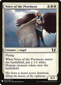 Voice of the Provinces, The List Reprints