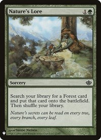 Nature's Lore (DDD), The List Reprints