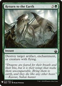 Return to the Earth, The List Reprints