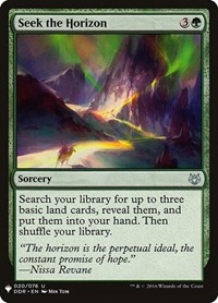Seek the Horizon, The List Reprints