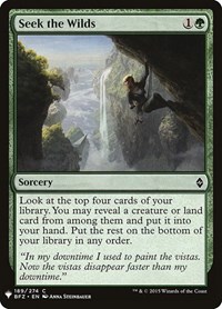 Seek the Wilds, The List Reprints