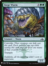 Siege Wurm, The List Reprints
