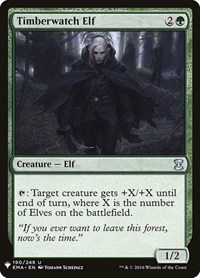 Timberwatch Elf, The List Reprints