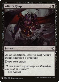 Altar's Reap, The List Reprints