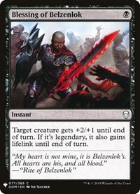 Blessing of Belzenlok, The List Reprints