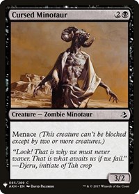 Cursed Minotaur, The List Reprints