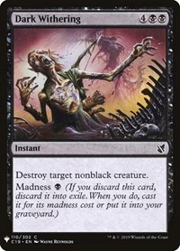 Dark Withering, The List Reprints