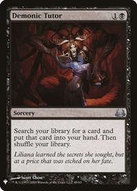 Demonic Tutor (DVD), The List Reprints