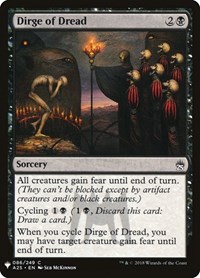 Dirge of Dread, The List Reprints