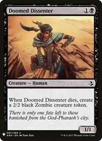 Doomed Dissenter, The List Reprints