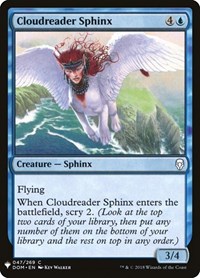 Cloudreader Sphinx, The List Reprints