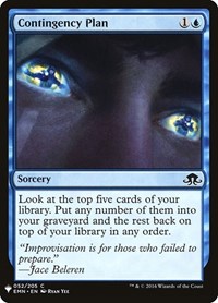 Contingency Plan, The List Reprints