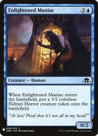 Enlightened Maniac, The List Reprints