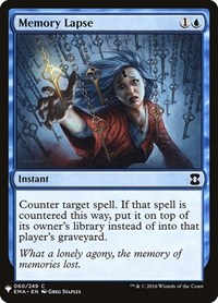 Memory Lapse, The List Reprints